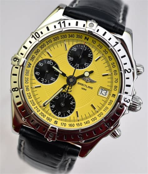 breitling chronomat yellow dial